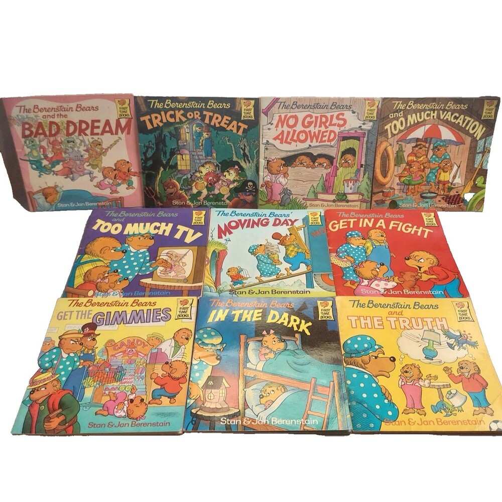 Berenstain Bears Paperback Lot of 10 First Time Books 1981-1989 Trick or Treat